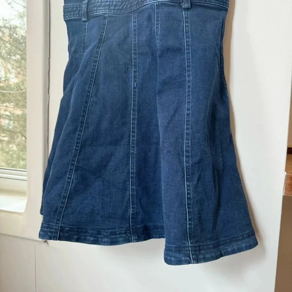 NWT Free People Margot Denim Mini Short Jean Dark Wash Blue Dress Revolve Medium - Picture 11 of 17